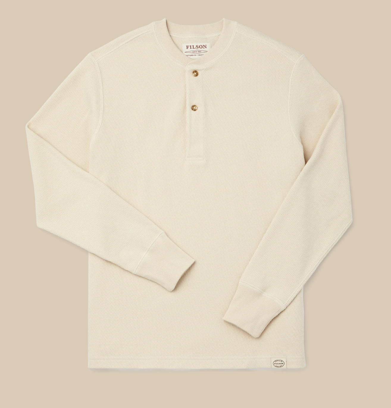Filson Mens Waffle Henley