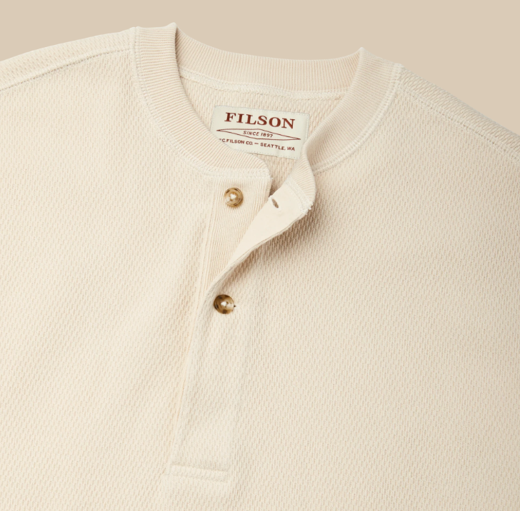 Filson Mens Waffle Knit Henley