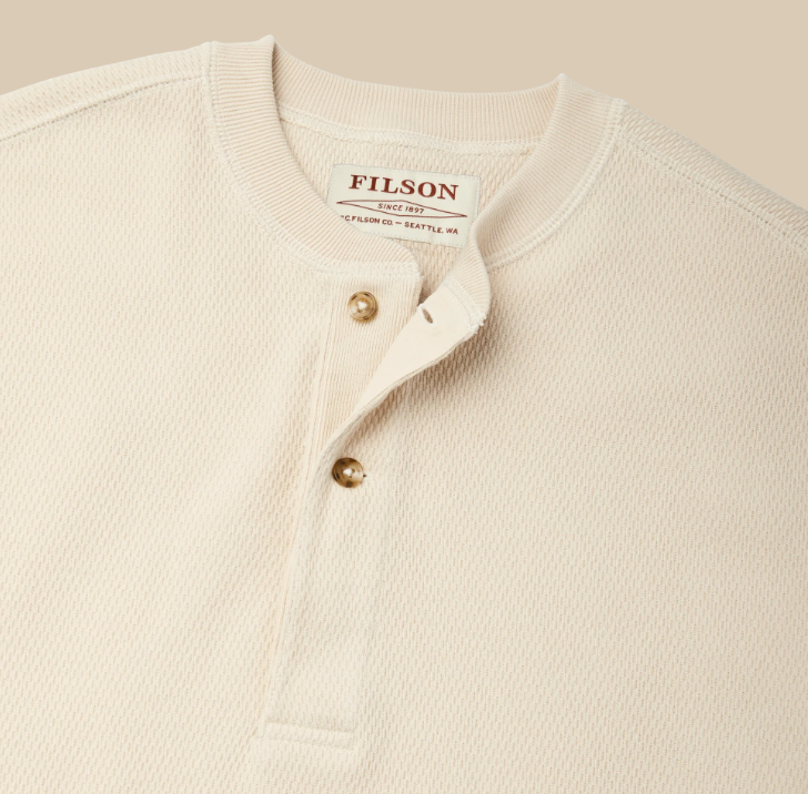 Filson Mens Waffle Henley