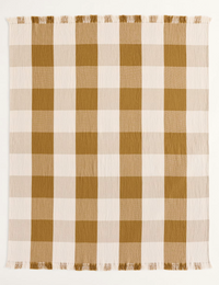 Pendleton Block Plaid Organic Cotton Fringed Throw