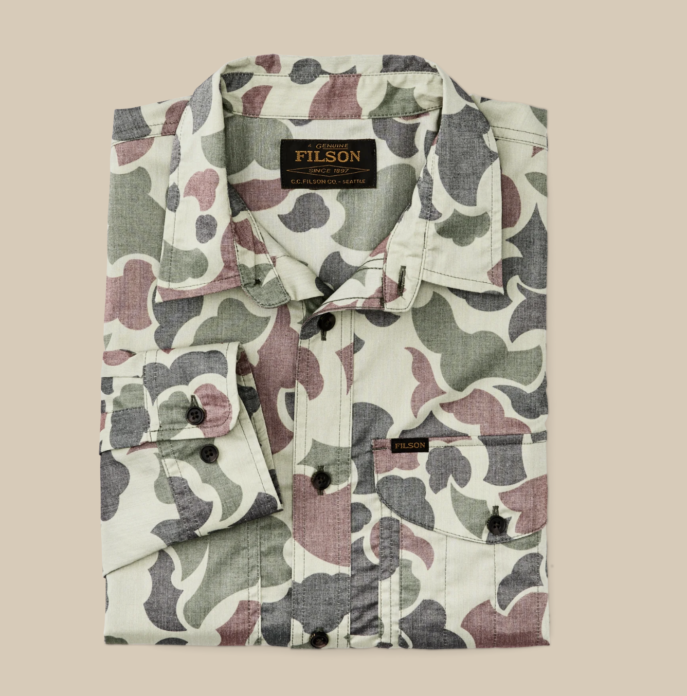 Filson Mens Twin Lakes Long Sleeve Sport Shirt