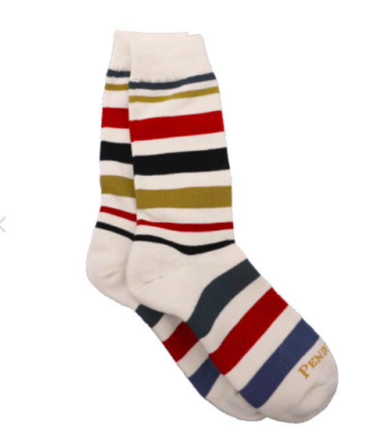 Pendleton Mens National Park Stripe Socks