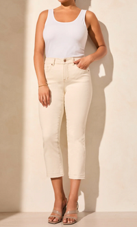 Tribal Womens Sophia Micro Flare Crop Jean