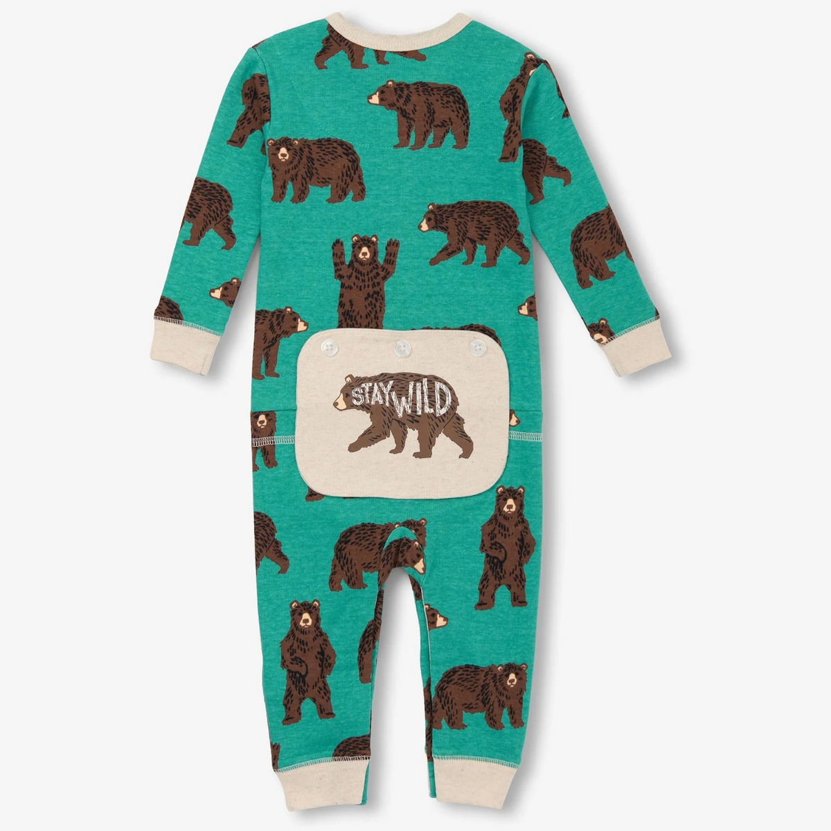 Little Blue House Baby Brown Bears Union Suit
