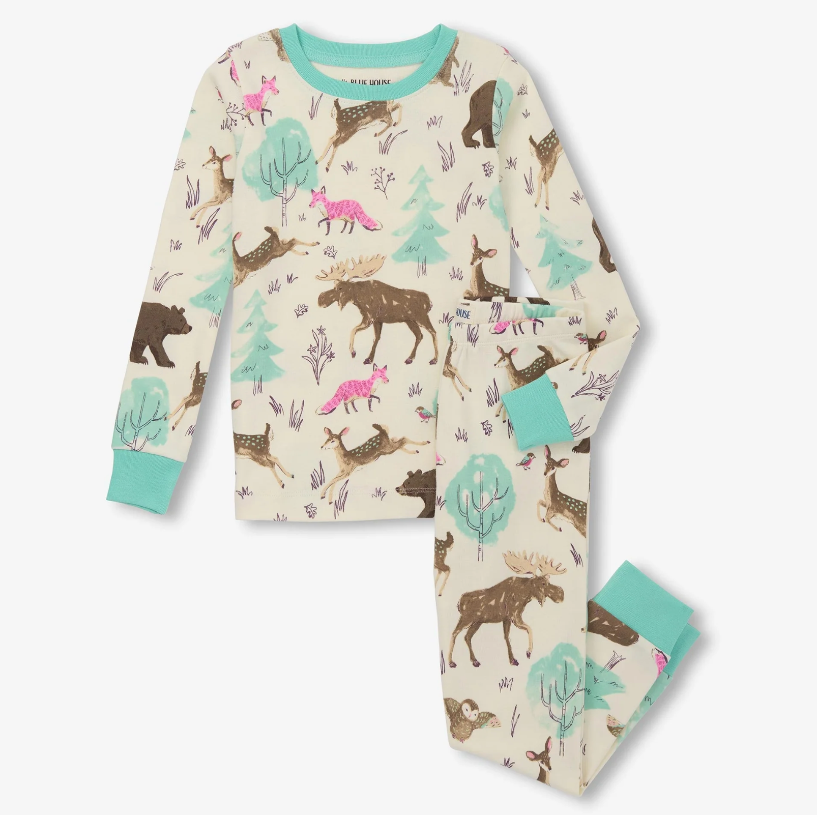 Little Blue House Kids Forest Creatures PJ Set