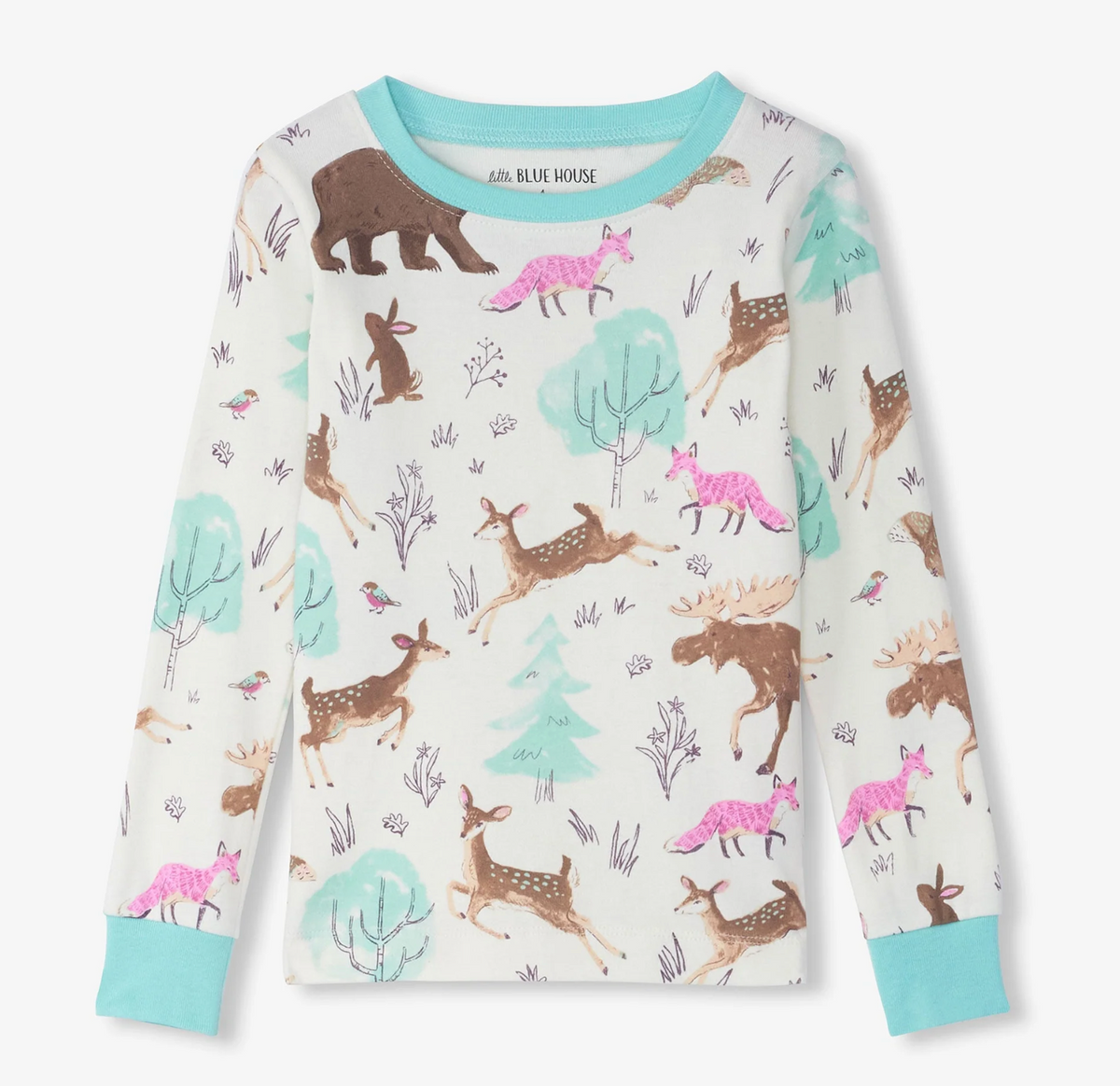 Little Blue House Kids Forest Creatures PJ Set