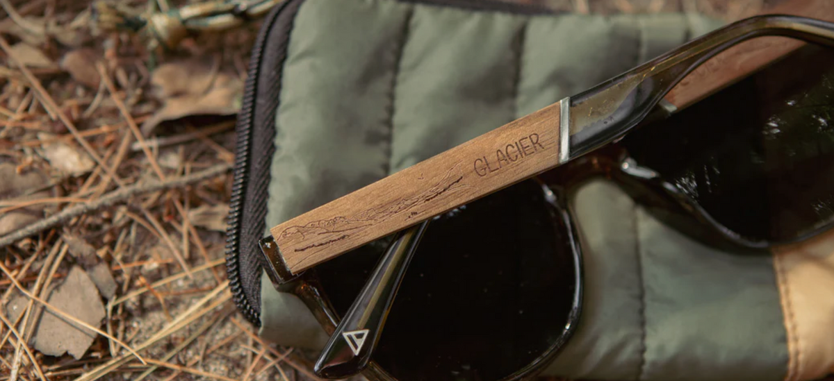 Trail Sunglasses - Moss / Glacier Engraved  / Grey Polarized