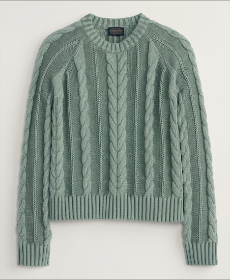 Pendleton Womens Cotton Cable Sweater