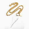 Lizou Convertible Double Strand Gold Chain Necklace - Extra Large Heart
