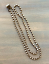 Twist Style Dainty Glass Pearl Long Strand Necklace