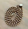 Twist Style Dainty Glass Pearl Long Strand Necklace
