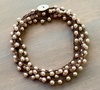 Twist Style Dainty Glass Pearl Long Strand Necklace
