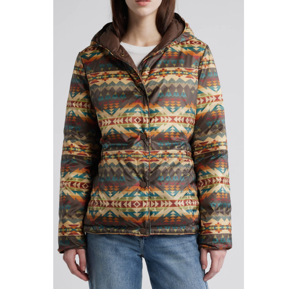 Pendleton Womens Sula Reversible Hooded Down Jacket
