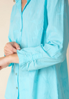 Habitat Womens Floral Embroidery Ruched Sleeve Shirt