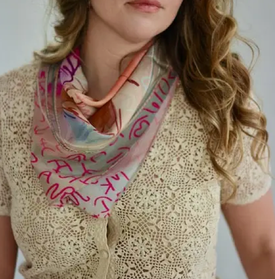 Tirzah Lane Art Tencel and Silk Scarf - Branding Day Western
