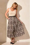 Tribal Pull-On Skirt with Pleats