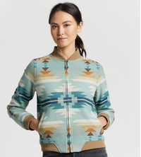 Pendleton Womens Jacquard Bomber Jacket