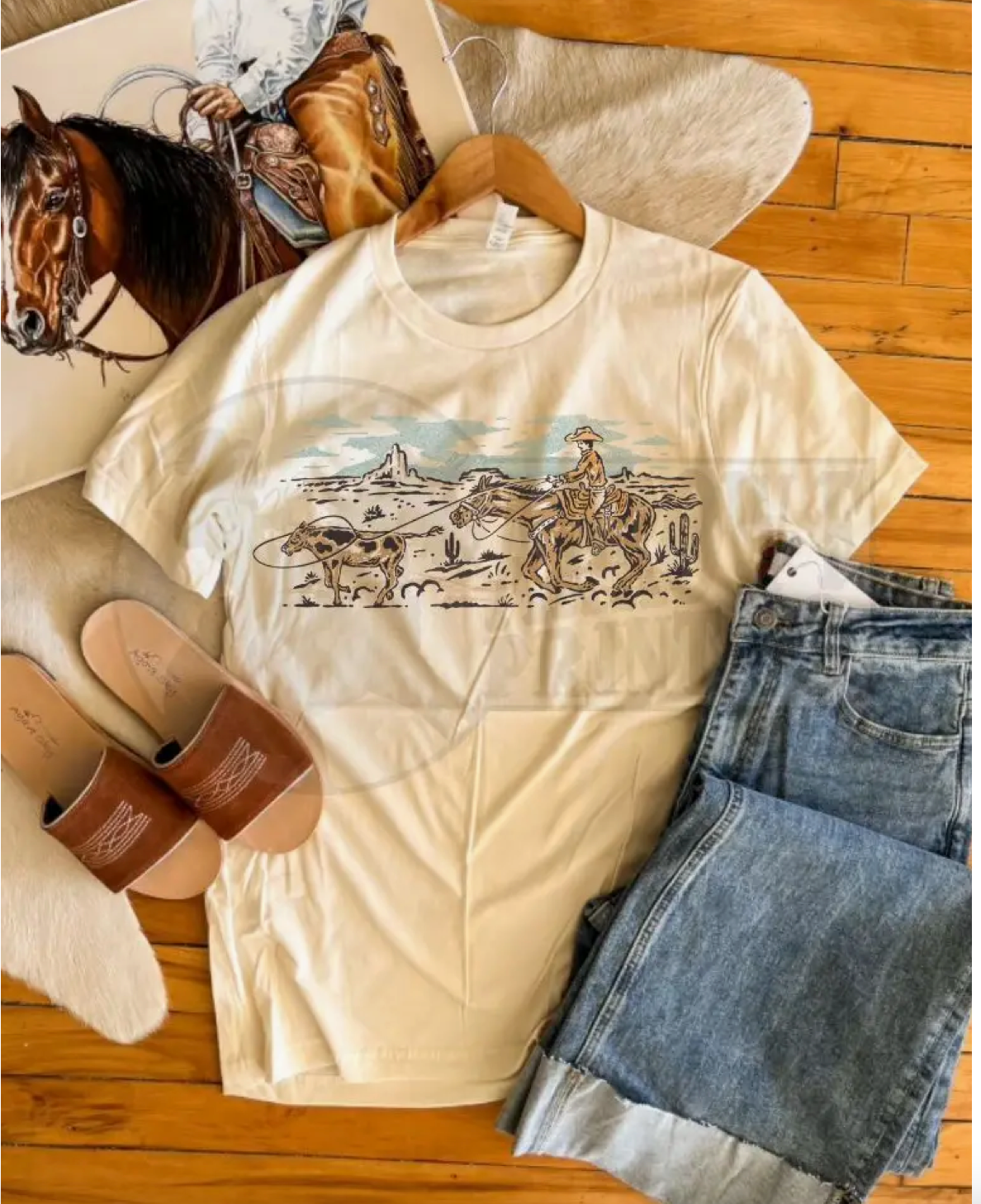 Womens High Desert Calf Roper Tee