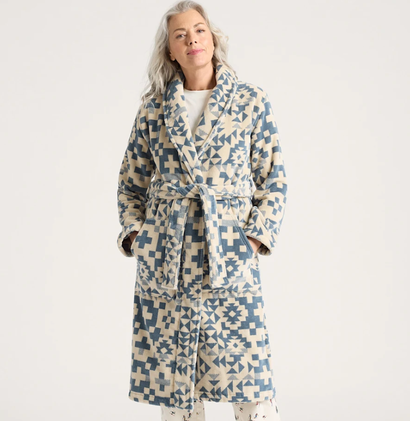 Pendleton Womens Cotton Terry Velour Robe