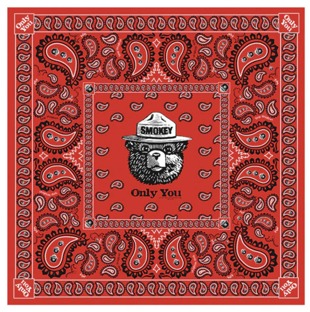 Smokey Bear Paisley Bandana