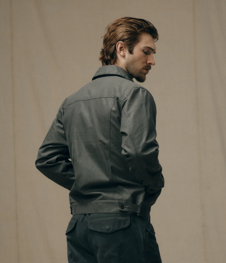 Filson Mens Short Lined Tin Cloth Cruiser Jacket