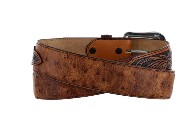 Mens Rustic Ostrich Belt
