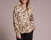 Tribal Womens LS Funnel Neck Sweater