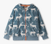 Hatley Elk Fuzzy Feece Zip-Up Hoodie