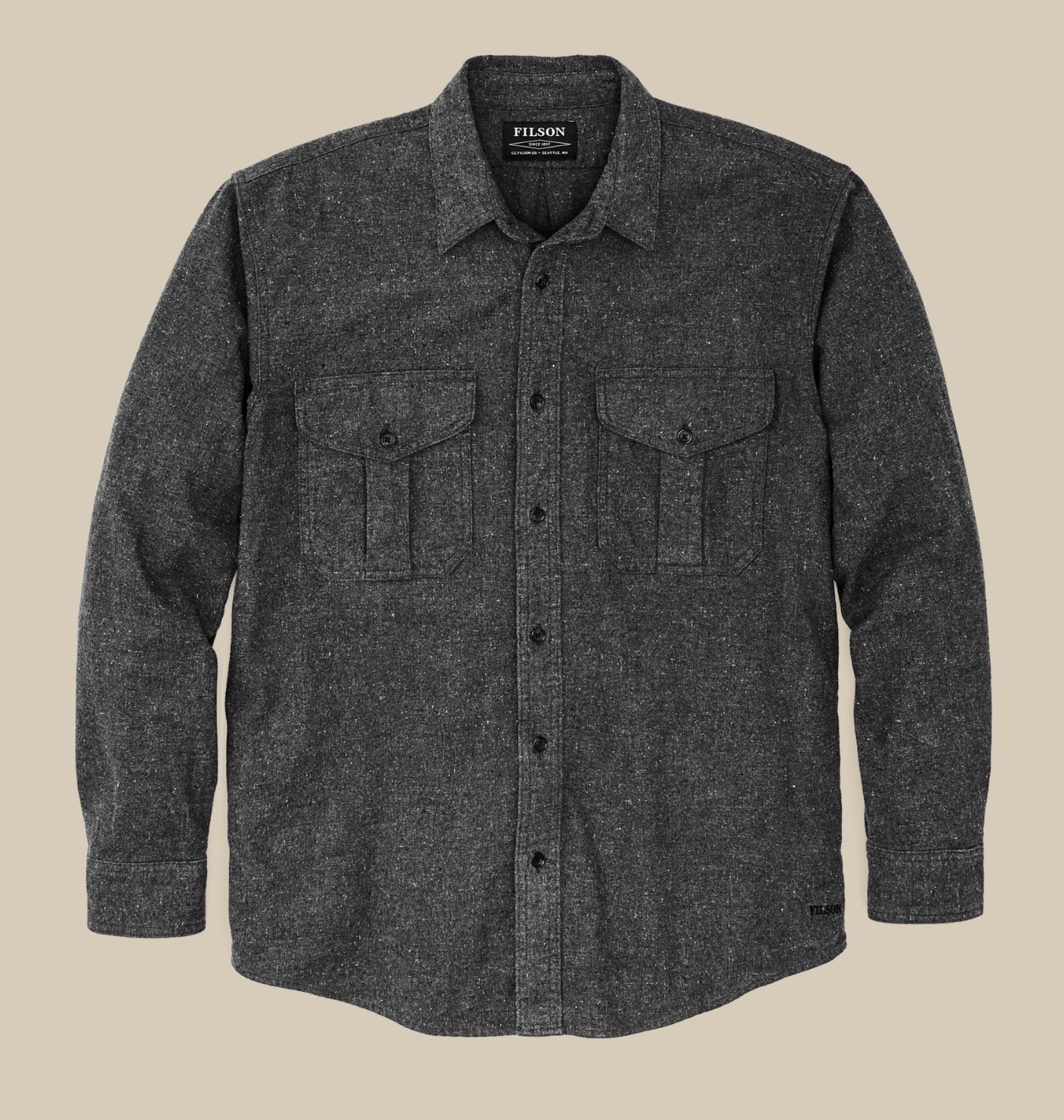 Filson Mens Alaskan Guide Shirt - Dark Heather Gray