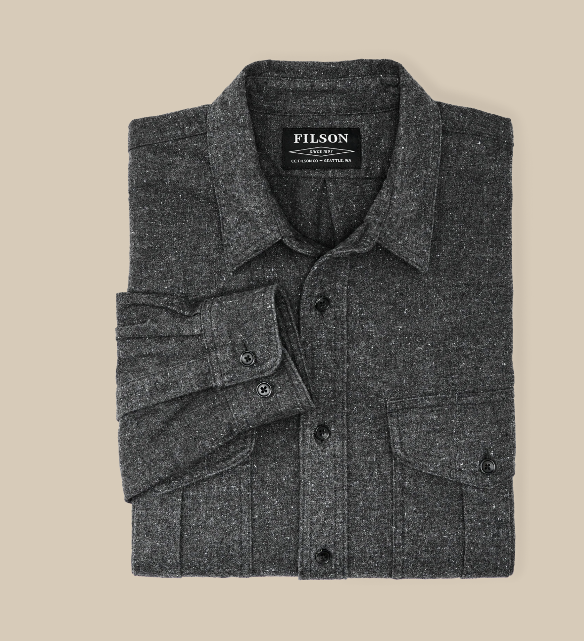 Filson Mens Alaskan Guide Shirt - Dark Heather Gray