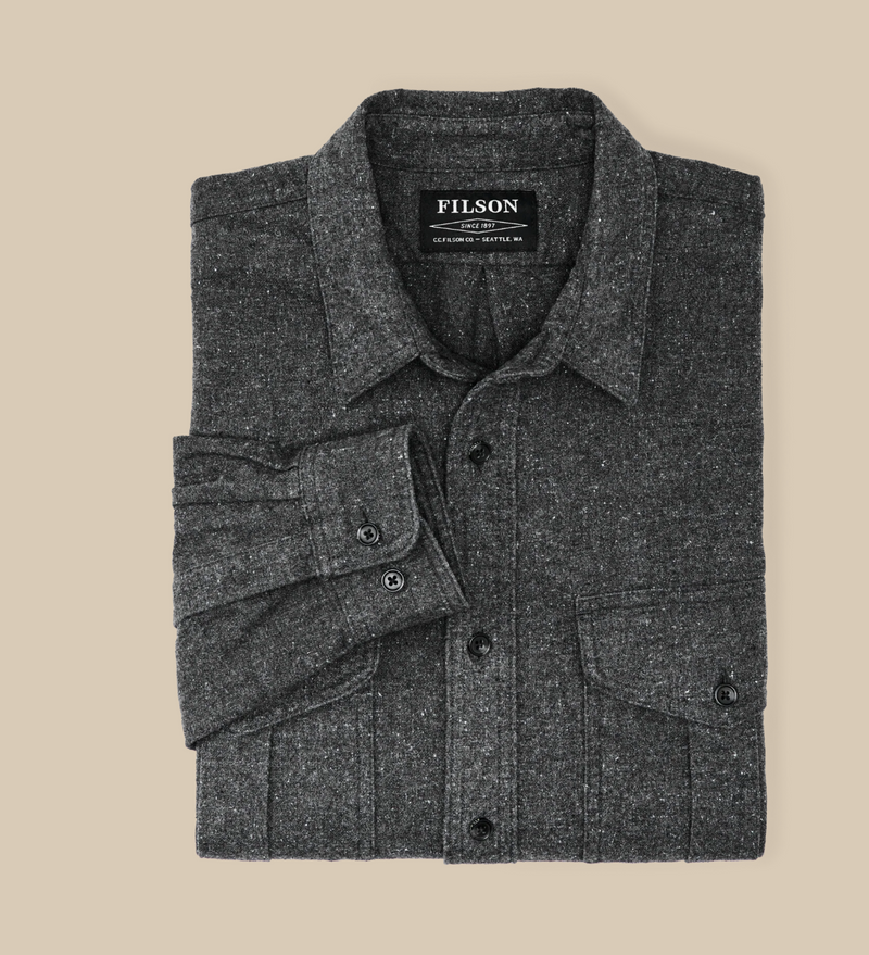 Filson Mens Alaskan Guide Shirt - Dark Heather Gray