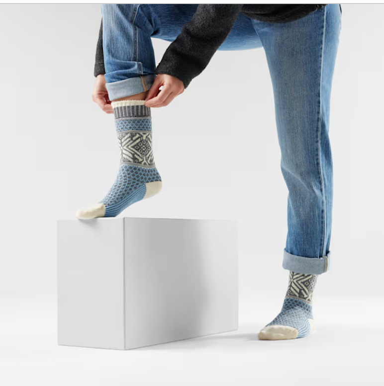 Smartwool Womens Everyday Popcorn Snowflake Crew Socks