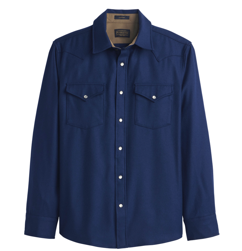 Pendleton Mens Snap-Front Virgin Wool Western Canyon Shirt-Regular