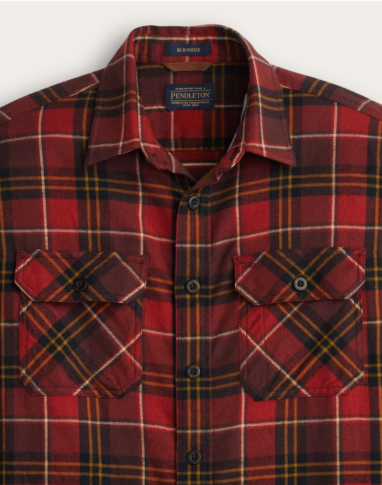 Pendleton Mens Burnside Double Brushed Flannel Shirt - Bob's Outdoor