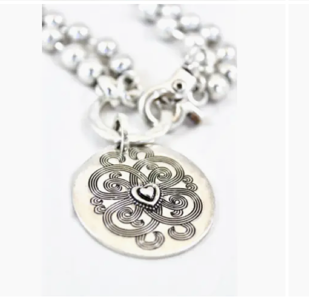 Lizou Heart Convertible Short or Long with Heart Design Disc