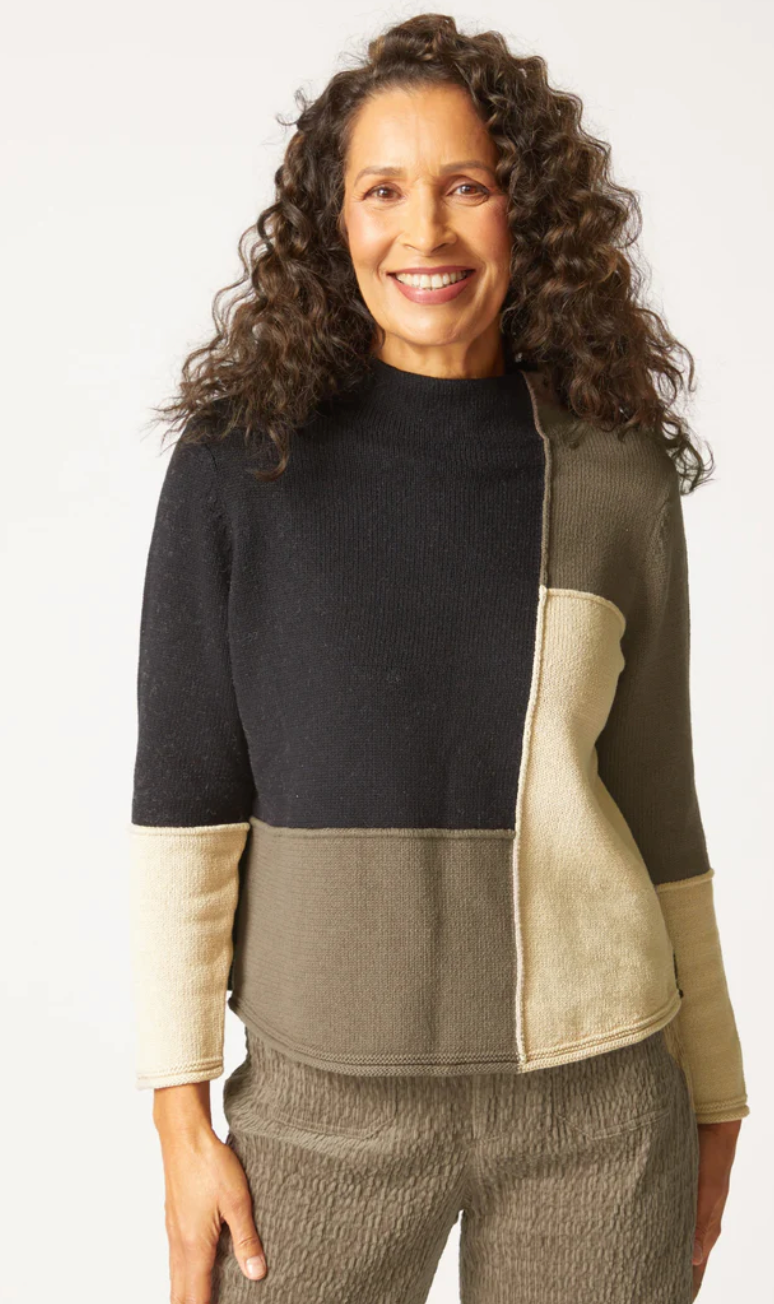 Habitat Womens Yin Yang Funnel Neck Pullover