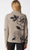 Habitat Womens Floral Foliage Intarsia Pullover