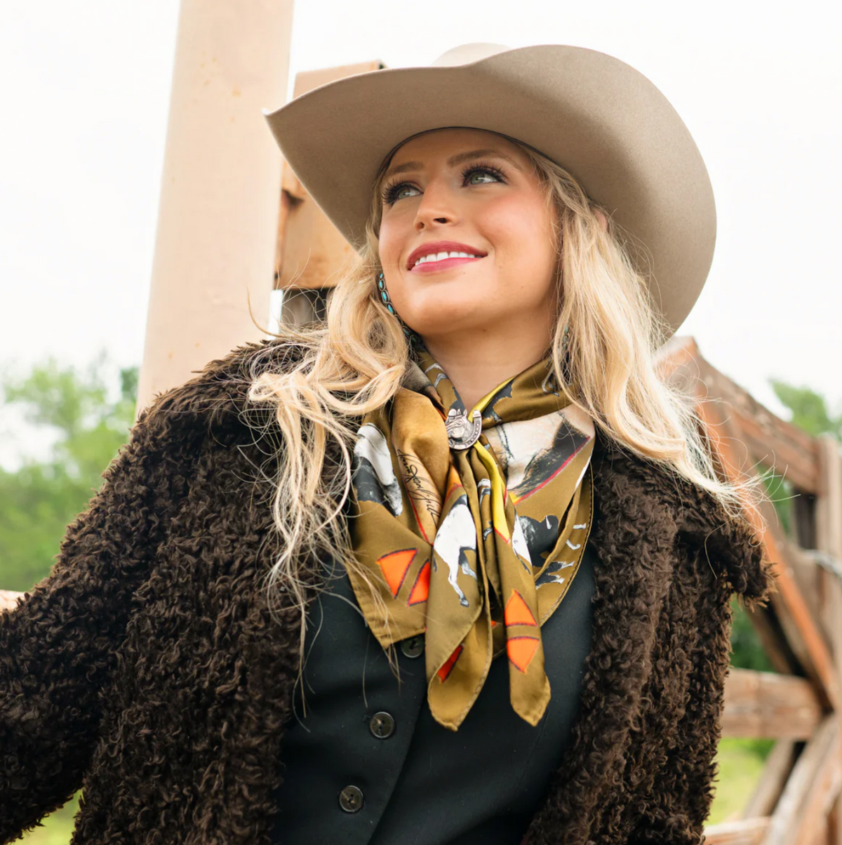 Fringe Girl and Bison Scarf - The Long Tall