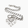Lizou Silver Convertible Double Strand Double Heart Pendant Necklace