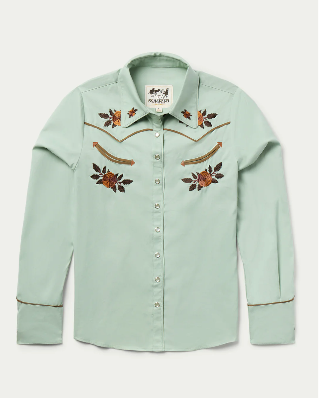 Schaefer Womens Embroidered Snap Western Shirt