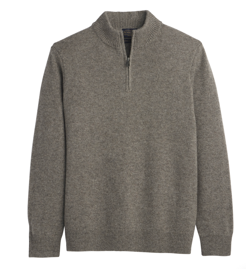 Pendleton Mens Shetland Wool Half-Zip Sweater