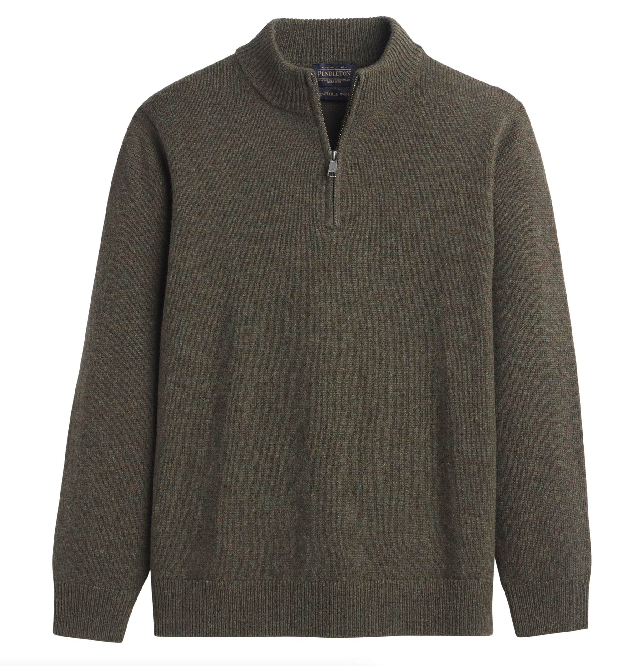 Pendleton Mens Shetland Wool Half-Zip Sweater