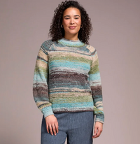 Tribal Womens Boucle Yarn Mock Neck Sweater