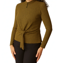 Habitat Womens Dots Tie Front Top