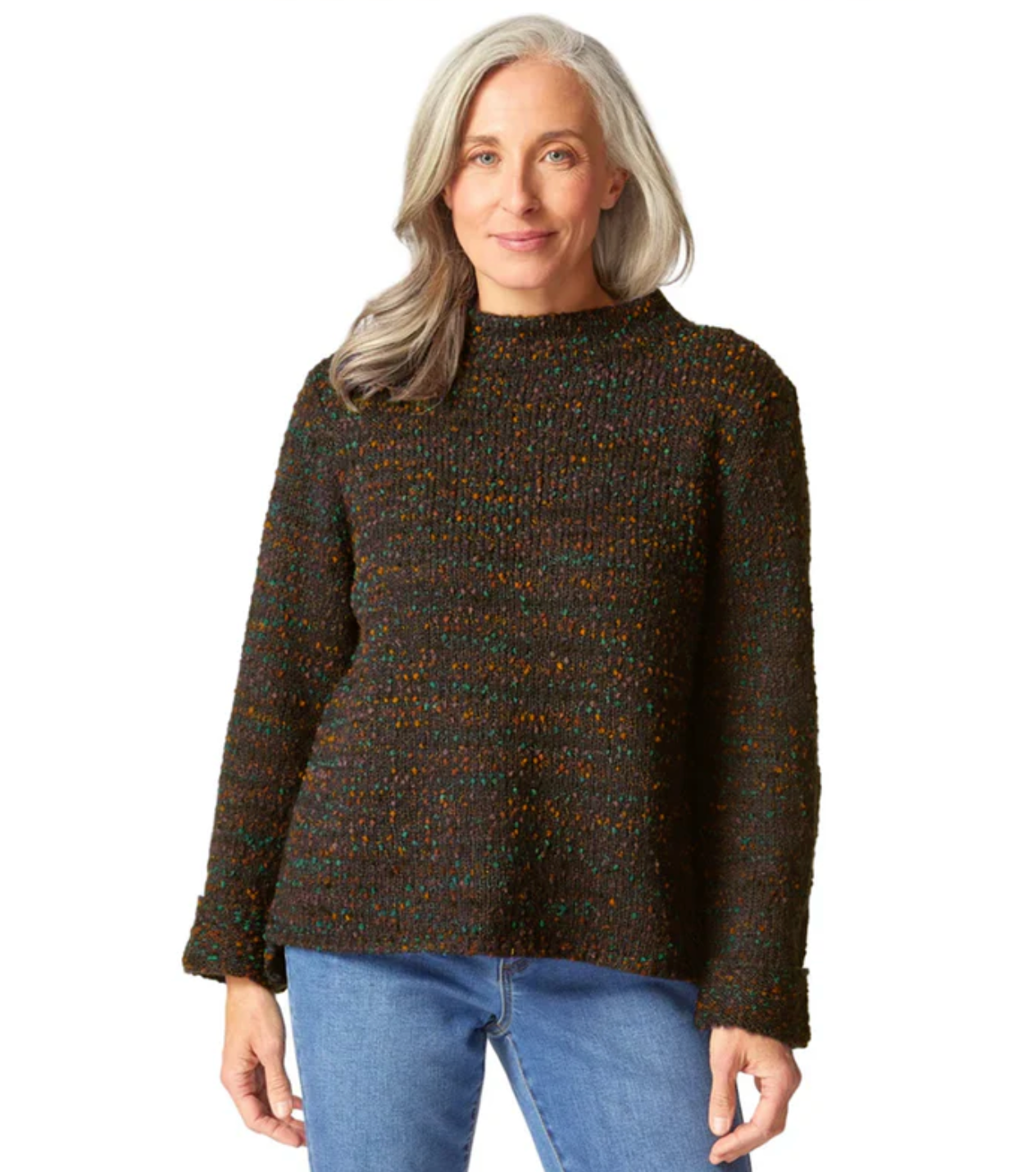 Habitat Womens Confetti Funnel Neck Sweater