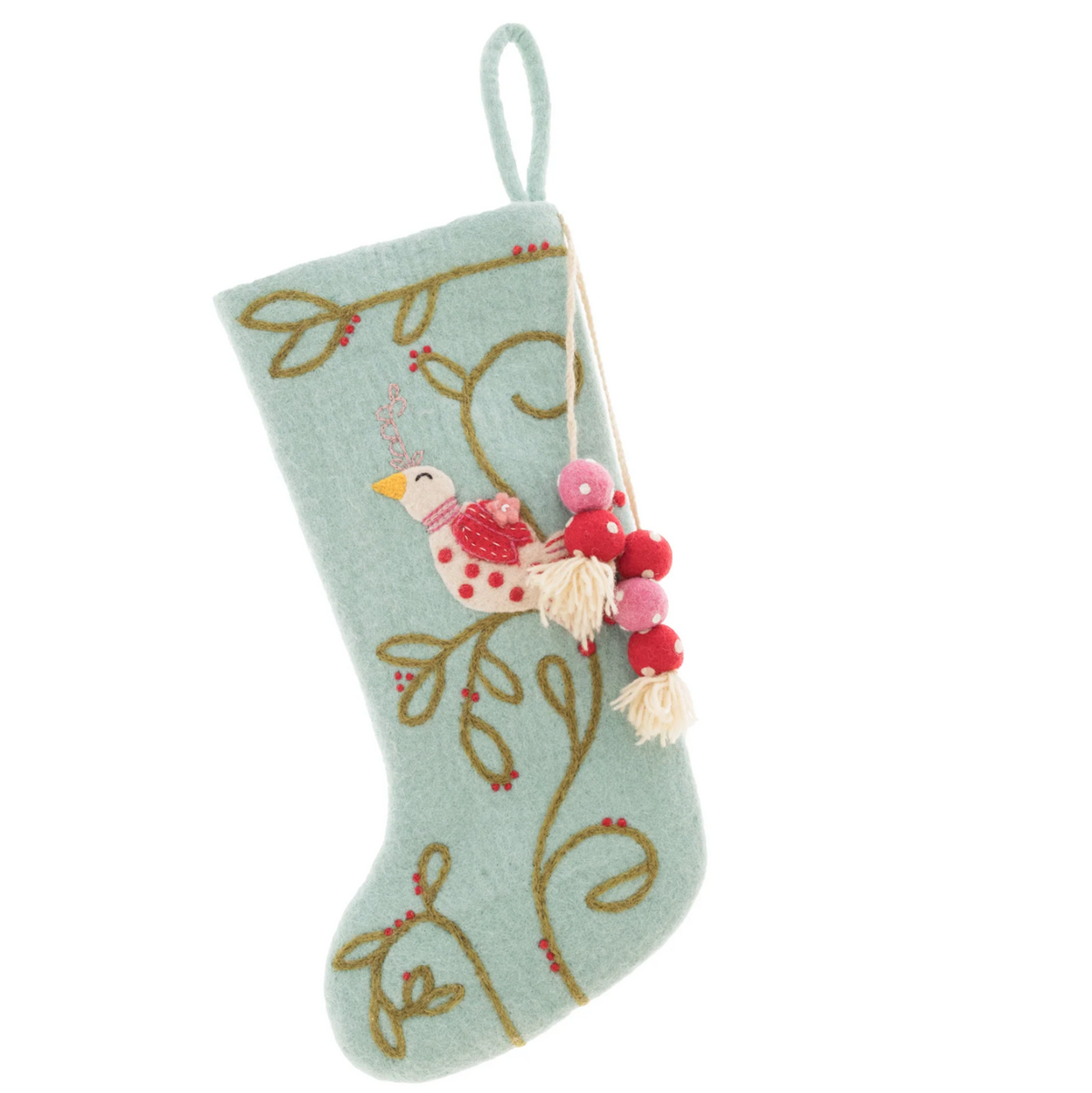 French Knot Coo Coo Bird Holiday Stocking - Bob's Outdoor