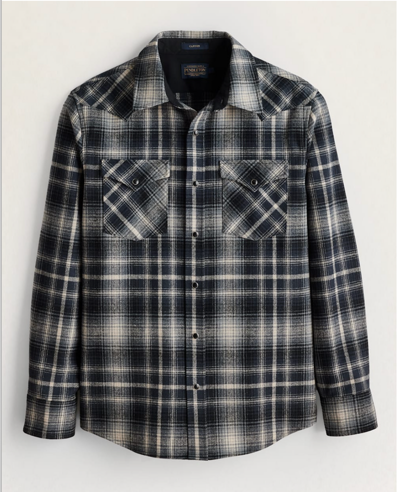 Pendleton Mens Snap-Front Virgin Wool Western Canyon Shirt-Regular