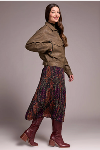 Tribal Womens Vintage Faux Leather Jacket