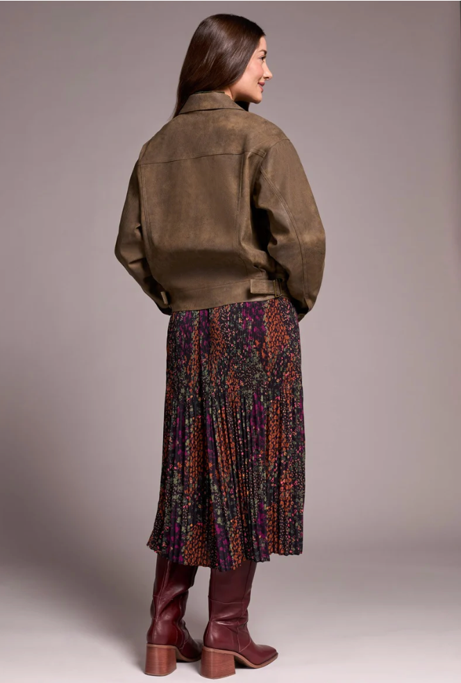 Tribal Womens Vintage Faux Leather Jacket