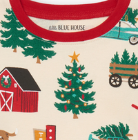 Little Blue House Kids Tree Farm Merry Christmas Pajama Set